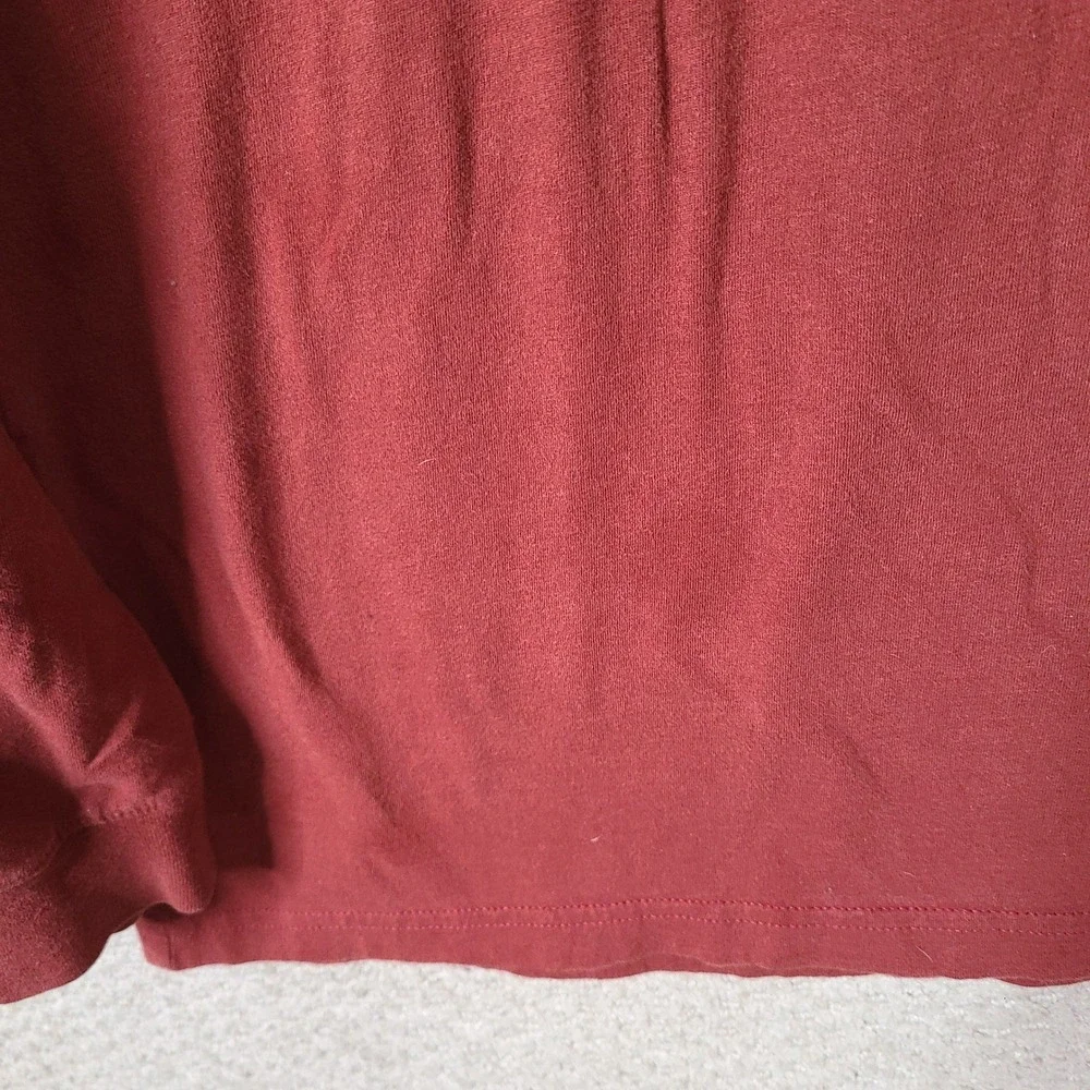 The North Face Shirt Mens XXL Red Long Sleeve Crew Neck Cotton Casual Outdoors